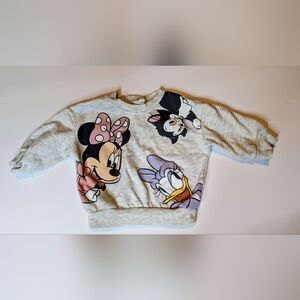 Disney Minnie & Daisy Graphic Crewneck Sweatshirt - Light Gray